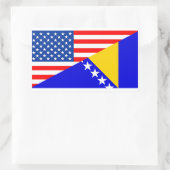 verenigde staten - amerika bosnië - herzegovina ha rechthoekige sticker (Tas)