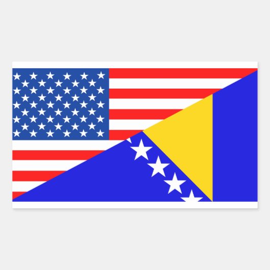 verenigde staten - amerika bosnië - herzegovina ha rechthoekige sticker (Voorkant)