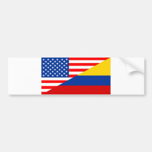 verenigde staten amerika colombia halve vlag usa t bumpersticker