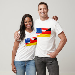 verenigde staten - amerika duitsland halve vlag ve t-shirt