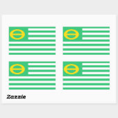 Verenigde Staten Amerika Ecologie Green Flag Rechthoekige Sticker (Vel)