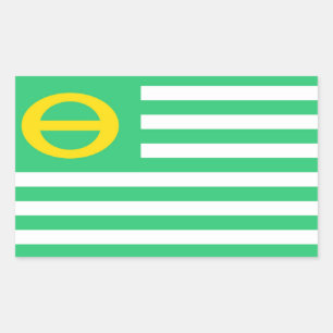 Verenigde Staten Amerika Ecologie Green Flag Rechthoekige Sticker