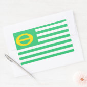 Verenigde Staten Amerika Ecologie Green Flag Rechthoekige Sticker (Envelop)