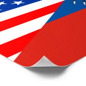 verenigde staten amerika ecuador halve vlag usa poster (Hoek)