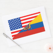 verenigde staten amerika ecuador halve vlag usa rechthoekige sticker (Envelop)