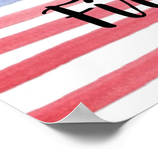 Verenigde Staten Amerika First Poster (Hoek)