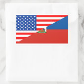 verenigde staten amerika haiti halve vlag verenigd rechthoekige sticker (Tas)
