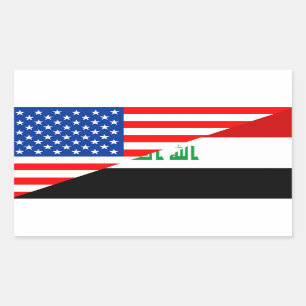 verenigde staten amerika irak halve vlag verenigd  rechthoekige sticker