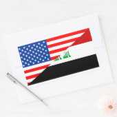 Verenigde Staten Amerika Irak halve vlag VS land Rechthoekige Sticker (Envelop)