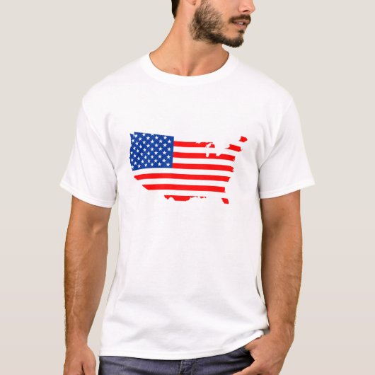 verenigde staten - amerika : label met vlaggestaat t-shirt (Voorkant)