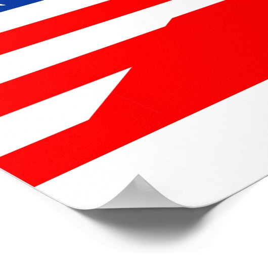 verenigde staten - amerika libanon - halve vlag -  poster (Hoek)