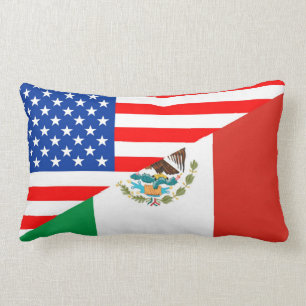 verenigde staten amerika mexico halve vlag verenig kussen