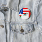 verenigde staten amerika mexico halve vlag verenig ronde button 5,7 cm (In situ)