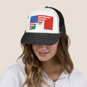 verenigde staten amerika mexico halve vlag verenig trucker pet (In situ)