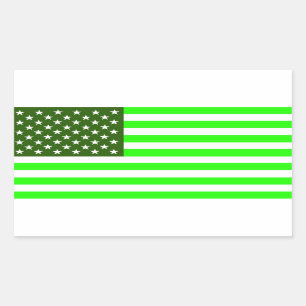 verenigde staten - amerika milieugroene vlag rechthoekige sticker