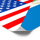 verenigde staten amerika nicaragua halve vlag vs poster (Hoek)