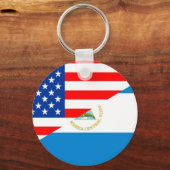 verenigde staten amerika nicaragua halve vlag vs sleutelhanger (Voorkant)