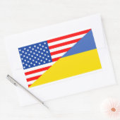verenigde staten amerika oekraïne halve vlag vs rechthoekige sticker (Envelop)
