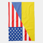 verenigde staten amerika oekraïne halve vlag vs theedoek (Verticaal)
