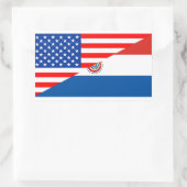Verenigde Staten Amerika Paraguay Halve vlag VS te Rechthoekige Sticker (Tas)