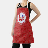 Verenigde Staten Amerika Rode Love Flag Gepersonal Schort (Insitu)