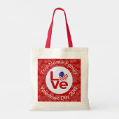 Verenigde Staten Amerika Rode Love Flag Gepersonal Tote Bag (Achterkant)