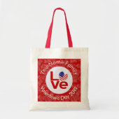 Verenigde Staten Amerika Rode Love Flag Gepersonal Tote Bag (Voorkant)