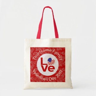 Verenigde Staten Amerika Rode Love Flag Gepersonal Tote Bag