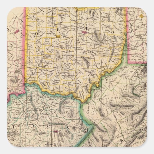 Verenigde Staten, Amerika sep. 50 Vierkante Sticker (Voorkant)