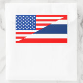verenigde staten amerika thailand halve vlag vs rechthoekige sticker (Tas)