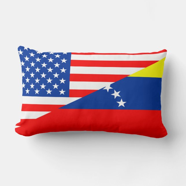 verenigde staten amerika venezuela halve vlag usa kussen (Voorkant)