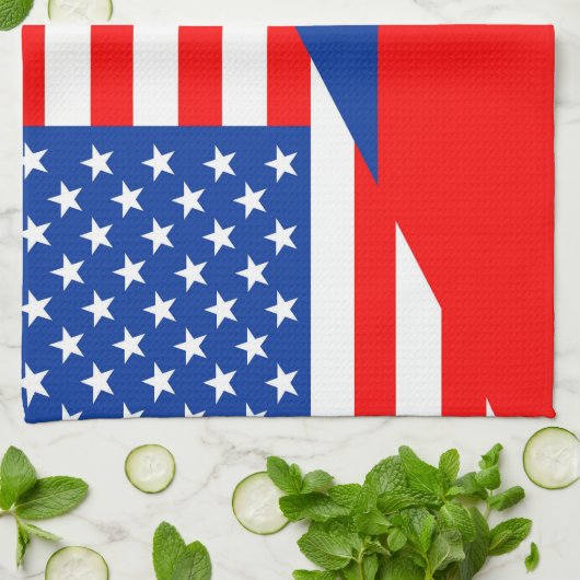 verenigde staten amerika venezuela halve vlag usa theedoek (Gevouwen)