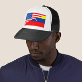 verenigde staten amerika venezuela halve vlag usa trucker pet (In situ)