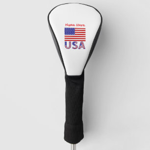 Verenigde Staten Amerika Vlag Rood Gepersonaliseer Golfheadcover