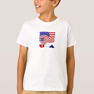 Verenigde Staten Amerika Vlag USA Voetbal T-shirt