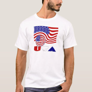 Verenigde Staten Amerika Vlag USA Voetbal T-shirt
