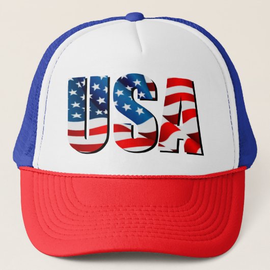 Verenigde Staten Amerikaanse 4 juli Memorial rood Trucker Pet (Voorkant)