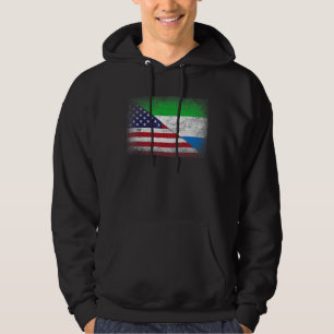 Verenigde Staten Amerikaanse Sierra Leone Vlag Man Hoodie