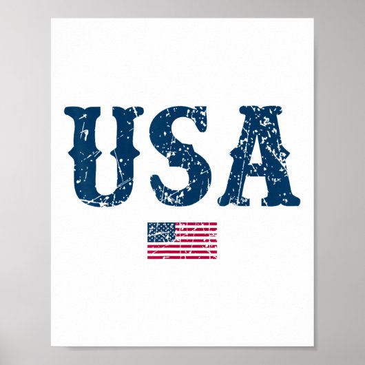 Verenigde Staten Amerikaanse Vlag 4 Juli Poster (Voorkant)
