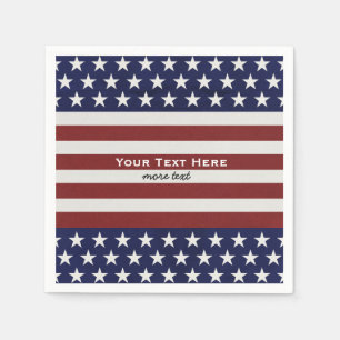 Verenigde Staten Amerikaanse vlag 4e juli Aangepas Servetten