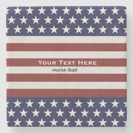 Verenigde Staten Amerikaanse vlag 4e juli Aangepas Stenen Onderzetter (Voorkant)