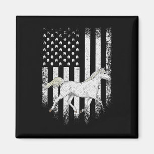  Verenigde Staten Amerikaanse vlag Arabische paard Magneet