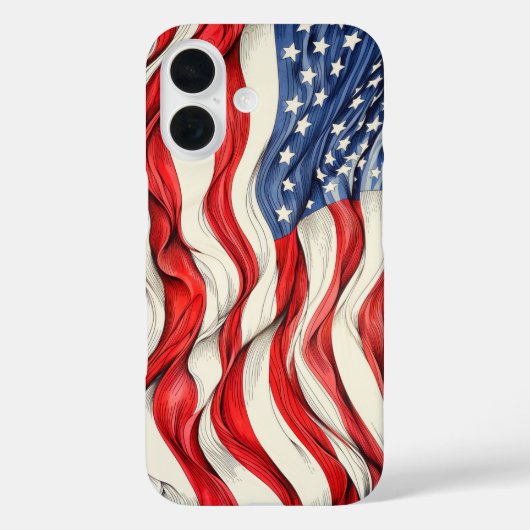 Verenigde Staten Amerikaanse Vlag Case-Mate iPhone Case (Achterkant)