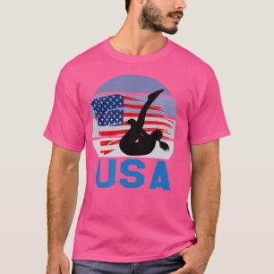 Verenigde Staten Amerikaanse vlag duiken sport Vro T-shirt