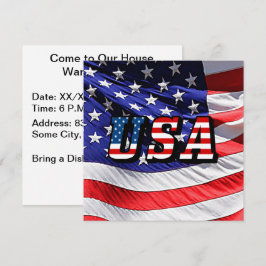 Verenigde Staten - Amerikaanse vlag en Vlag - Uitn Kaart