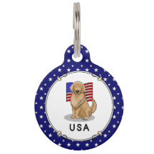 Verenigde Staten Amerikaanse vlag Goud Retriever H