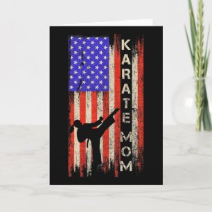 Verenigde Staten Amerikaanse Vlag Karate Mom Kara Kaart