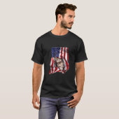 Verenigde Staten Amerikaanse vlag Kat Kat Kitten F T-shirt (Voorkant volledig)