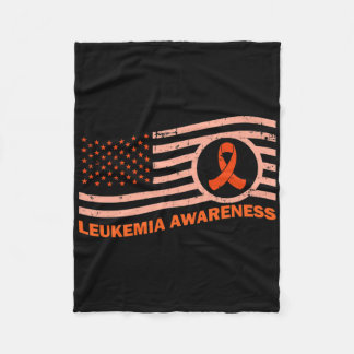 Verenigde Staten Amerikaanse vlag Leukemie bewustz Fleece Deken