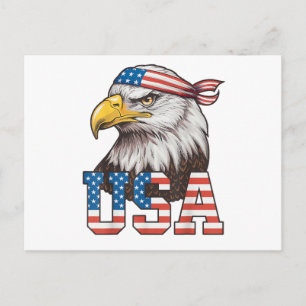 Verenigde Staten Amerikaanse Vlag Mannen Vrouwen K Briefkaart